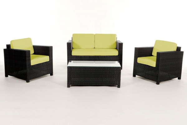 Luxury Rattan Lounge cushion cover set green
