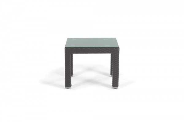 Rattan Lounge Newcastle - sidetable with glass