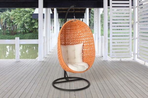 Calimero Rattan Chair arancione