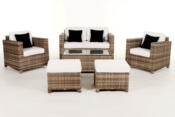 Luxury Deluxe Lounge natural - Set di federe bianco