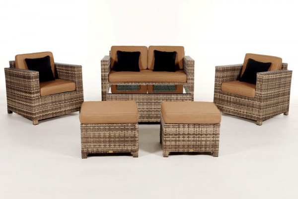 Luxury Deluxe Lounge natural - cushion cover set caramel