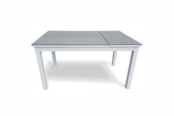 Moon lounge table with functional frame, white
