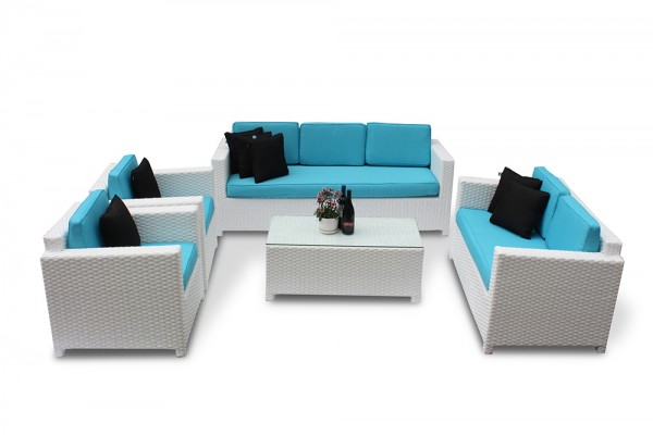 Westham Lounge white - cushion cover set turquoise
