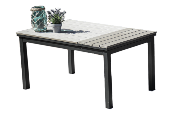 Table lounge Leo avec cadre fonctionnel stone grey