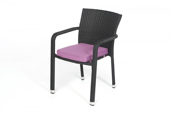 Orlando Rattan chair - cushion cover purple