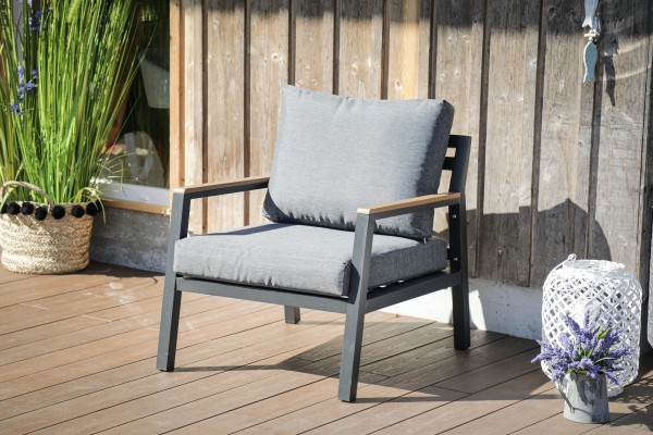 Jardin armchair - frame stone grey