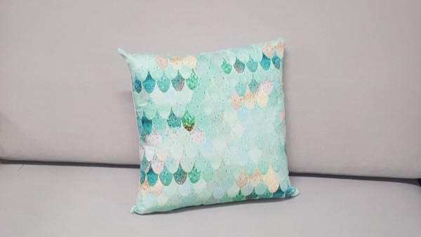 Coussin mélanger turquoise